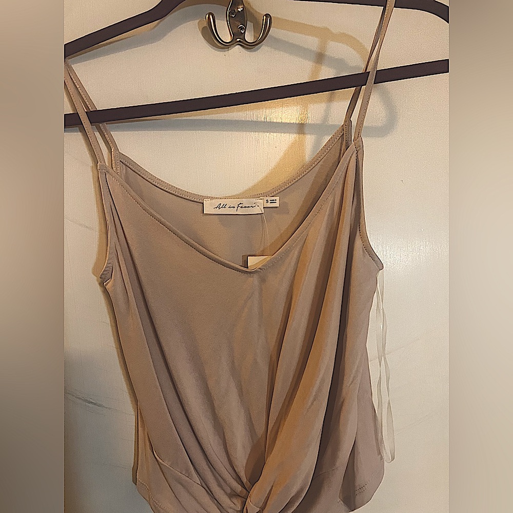 All in Favor lilac marble small tank top NWT